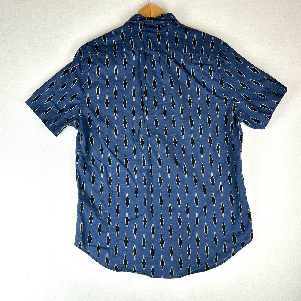 J Crew Linen Blend Leaf Print Button Down‎ Shirt Resort Business Casual - Picture 3 of 8